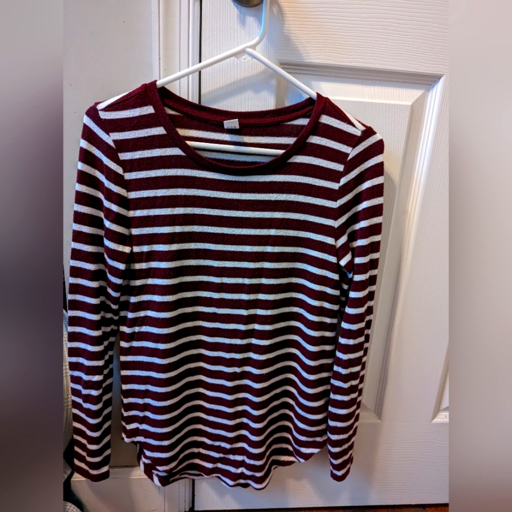 Old Navy Red Striped Sweater NWOT